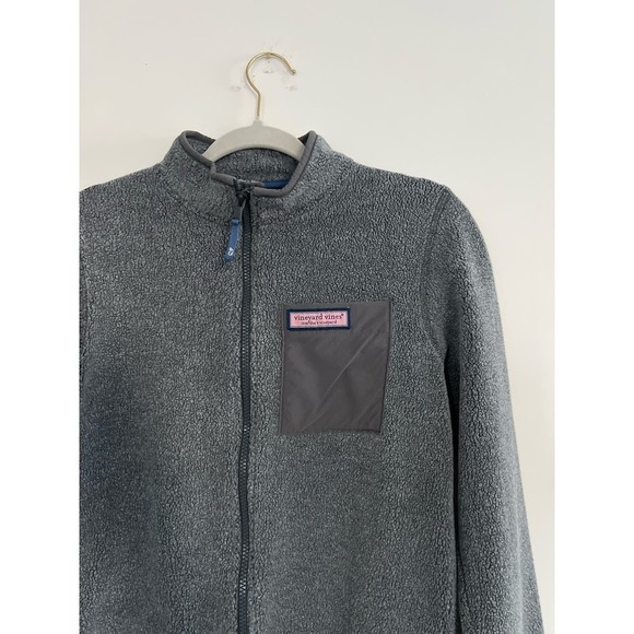 Girls Vineyard Vines Grey zip Fleece Size Large Girls 16 - Picture 5 of 6